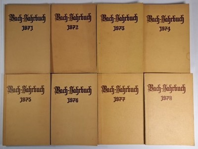 8 Bücher Bach-Jahrbuch 1971-1978, Evangelische Verlagsanstalt, gebraucht, gut