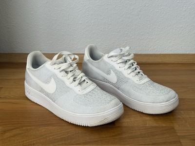 NIKE Air Force 1 Flyknit 2.0 Sneaker Gr. 46 Weiß/Pure Platinum AV3042-100 ++ TOP