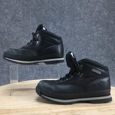 Timberland Boots Mens 7.5  Chukka Black Leather Euro Sprint Hiker Waterproof