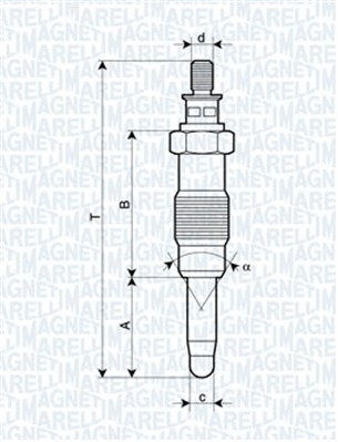 Magneti Marelli 062583003304 GlüHkerze FüR DAEWOO,MERCEDES-BENZ,PUCH,SSANGYONG-image