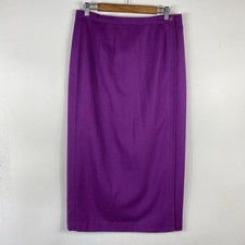 Requirements Maxi Skirt 12 Purple 100 Pure Wool Wrap Vintage