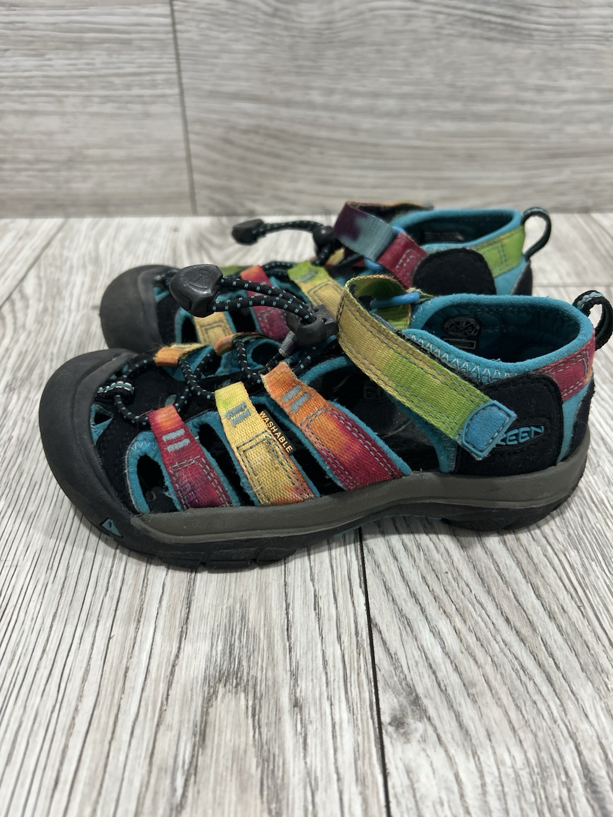 Sandali Keen Newport H2 bambini piccoli 12 arcobaleno tie dye pescatore punta chiusa
