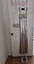 Windsor metalic maxi dress with accessories