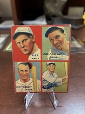1935 Goudey 4-in-1 - R321 Jim Bottomley, Adam Comorosky, Tony Piet #1H (RC)