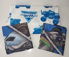 Monster Jam Grave Digger Full Flat Sheet  2 Pillowcases Matching 2020