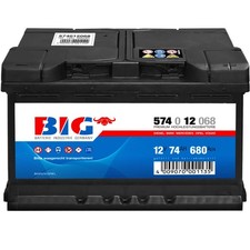 Autobatterie 12V 74Ah 680A BIG Starterbatterie 57412 statt 66Ah 70Ah 72Ah 75Ah