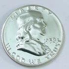 1958 PROOF FRANKLIN HALF DOLLAR 90% SILVER MINT STATE DETAILS #7484