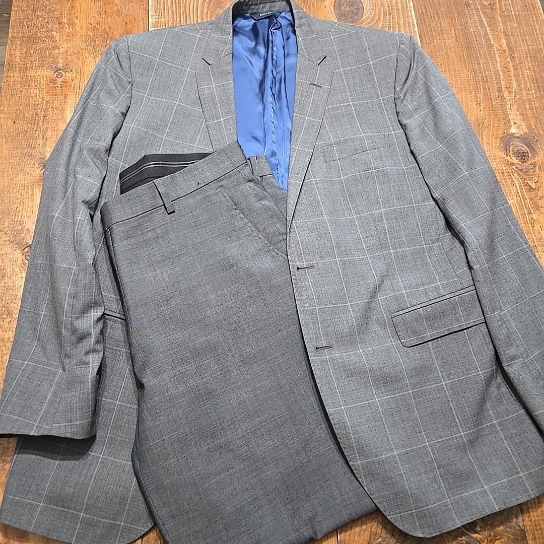 Brooks Brothers Brooksgate Milano Suit Mens 44R 36x30 Gray P