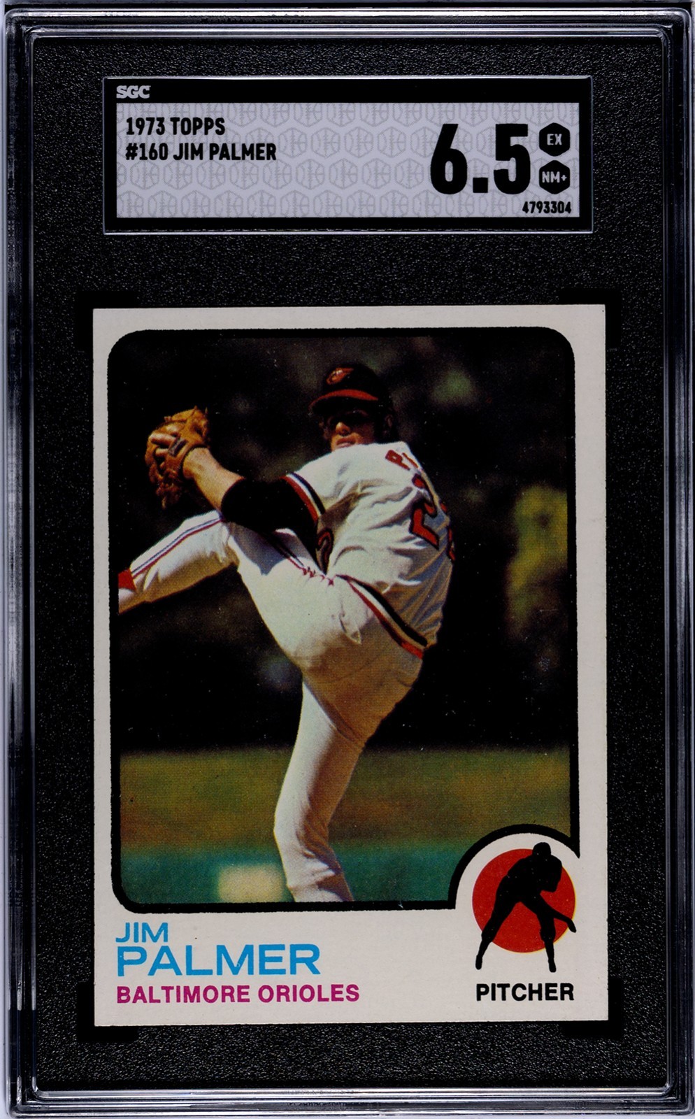 1973 Topps #160 Jim Palmer SGC 6.5 3 Time Cy Young