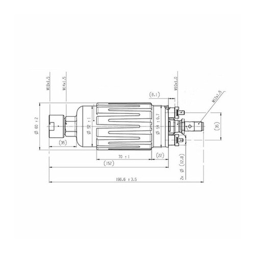 GENUINE Bosch 0580464200 200LPH Inline Fuel Pump +10AN Inlet/8AN Outlet Fittings - Picture 3 of 6