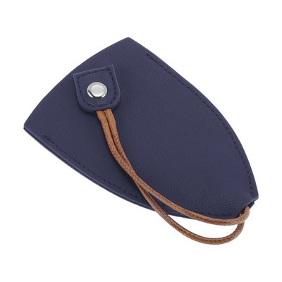 PU Car Keychain for Smart Key Fob Cover Dark Blue 11.2x8x0.6cm