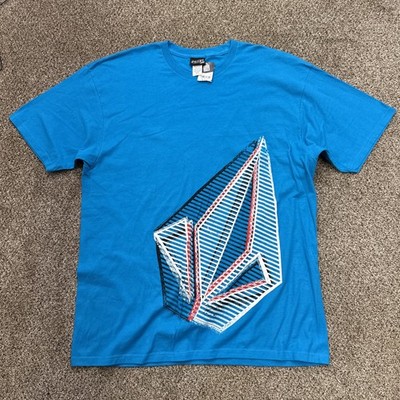 Y2K Volcom Big Stone T-Shirt Men's Size XL Blue NWT