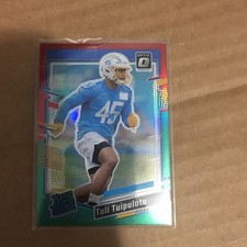 2023 Panini Donruss Tuli Tuipulotu Optic Preview Red and Green Card #354