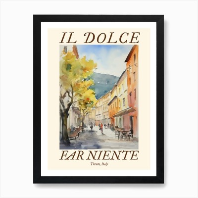 Il Dolce Far Niente Trento, Italien mit gerahmtem Wandbild Poster Leinwanddruck Bild