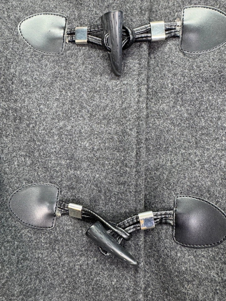 BCBGeneration Jacket Peacoat Women L Gray Pocket Zip Toggle Hood - Image 2 of 4