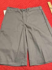 Dickies Men's Casual Shorts, Cotton Blend 4-Pocket Shorts, 12 Inch Inseam Gray