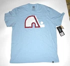 '47 Brand Men's Size XL Quebec Nordiques NWT New 100% Cotton Shirt Light Blue