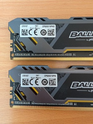Crucial Ballistix 16GB (2x8GB) Desktop RAM DDR4 2666MHz