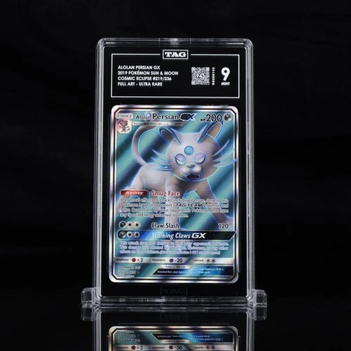 2019 Pokemon SM Cosmic Eclipse 219/236 Alolan Persian GX Full Art UR TAG 9 (943)