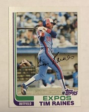 1982 Topps #70 Tim Raines Montreal Expos Excellent Condition