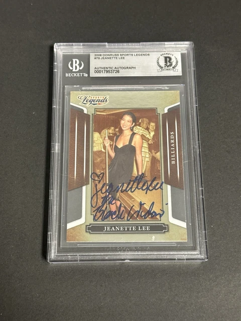 JEANETTE LEE Auto 2009 Donruss Sports Legends Black Widow Billiards BECKETT