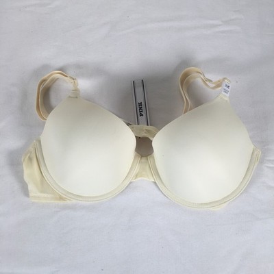 Victoria's Secret Pink Lightly Lined T-Shirt Bra 36C Butter Cream NWT