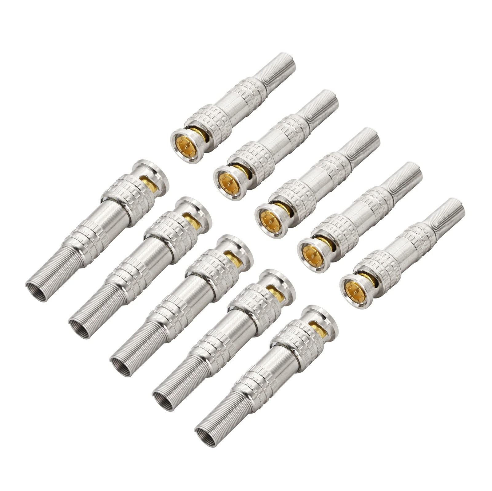 10x BNC Male Coaxial Connectors for CCTV RG59 Video Cable