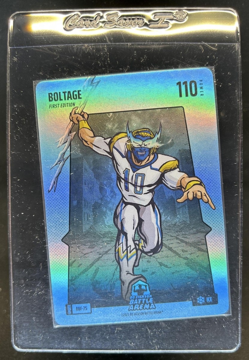 2025 Bo Jackson Battle Arena Alpha Upd 1st Ed. Boltage Blue Battlefoil #BBF-75