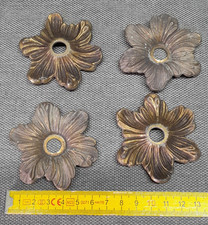 PIÈCE DÉTACHÉE lustre/lampe 4 coupelles bobèches  bronze art nouveau