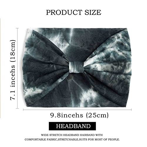 Diademas anchas Olbye para mujer diadema anudada antideslizante patrón de cabello elástico A - Imagen 5 de 7