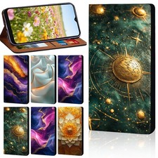 Mystic Cosmic Graphics PU Leather Stand Wallet Cover Case For Alcatel 1S 1V 3L