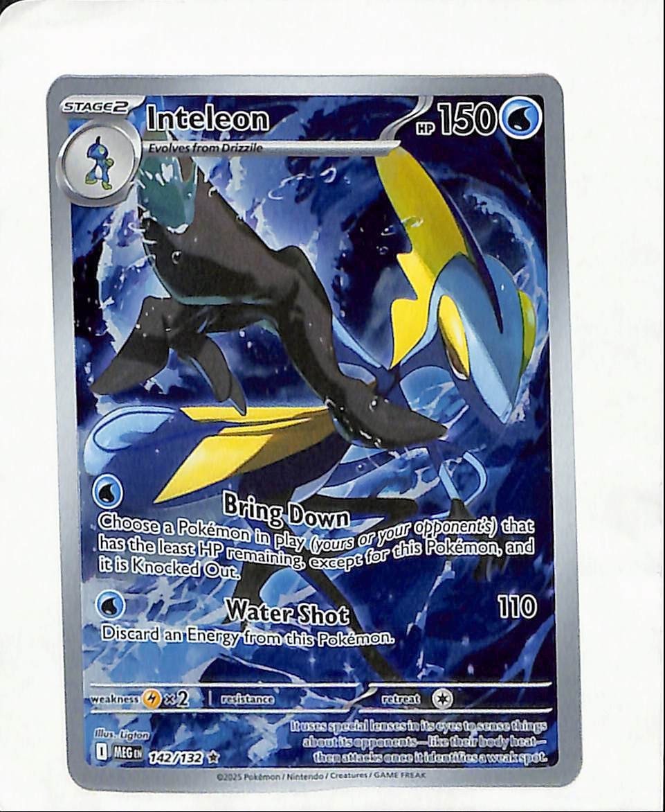 Inteleon 142/132 Mega Evolution Illustration Rare Holofoil NM
