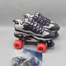 Skechers Sport 4 Wheelers 1910 NVP Women's 9 Navy Blue Pink Roller Skates