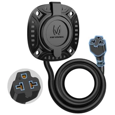 125V 5-in-1 AC RV Shore Power Plug, 20 Amp Inlet Receptacle, Portable & Durable