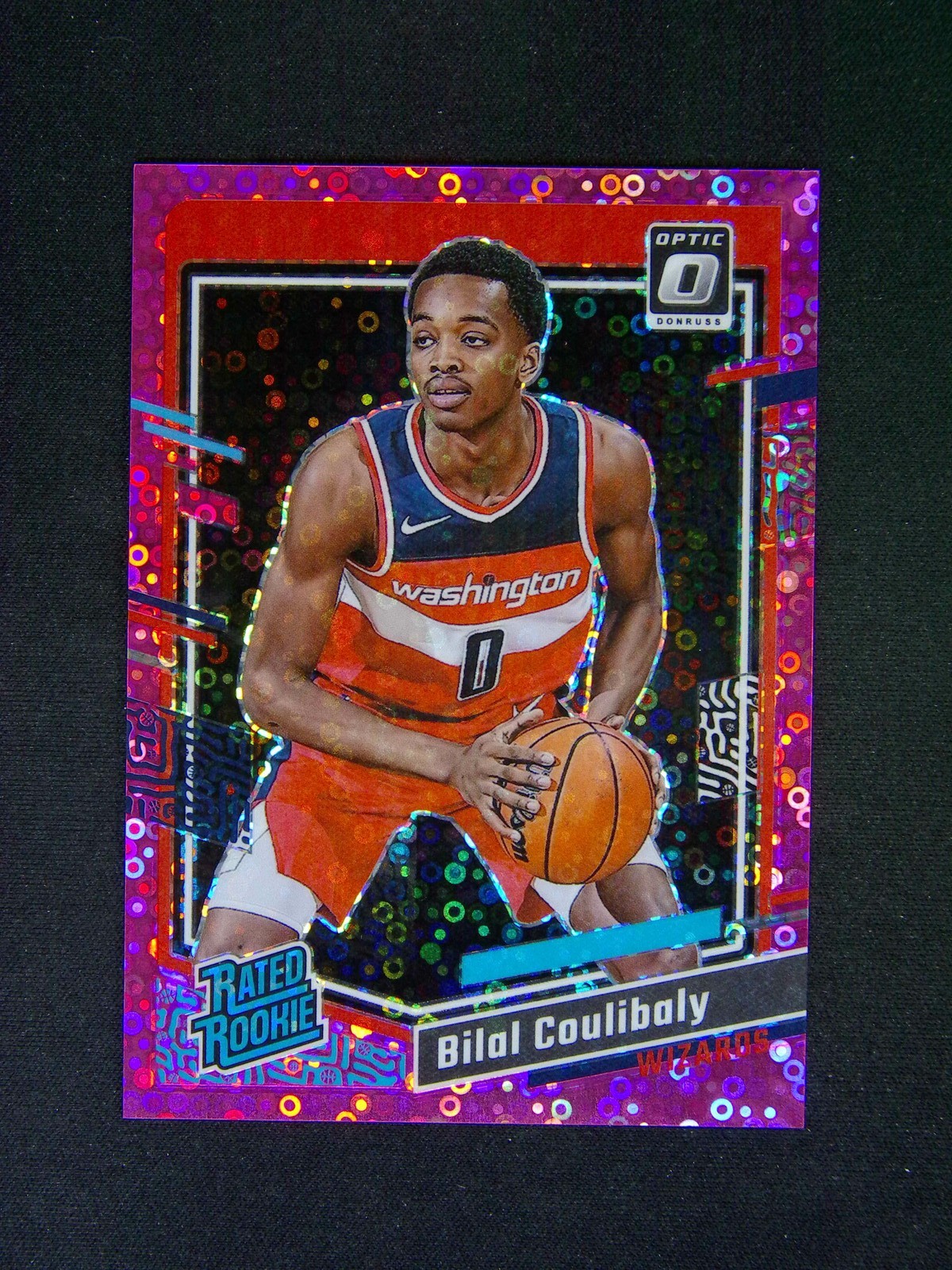 2023-24 Panini Donruss Optic Bilal Coulibaly #243 RC Rated Fast Break Pink /25