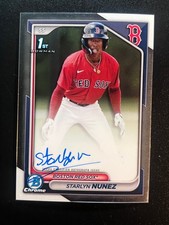 2024 Bowman Chrome Starlyn Nunez Prospect Autographs #CPA-SN Boston Red Sox