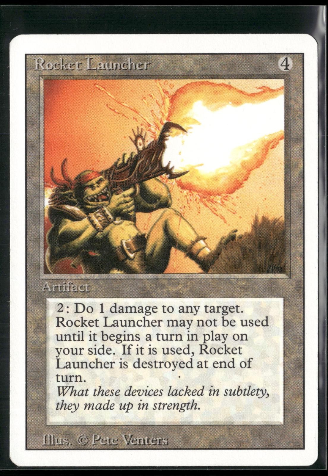Rocket Launcher Rare Revised Edition Magic: The Gathering Lightly Played