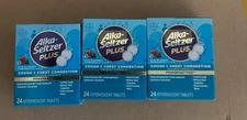 3x Alka -Seltzer Plus Severe Cold Powerfast Fizz 24 Tablets Exp: 09/2025