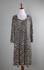 CHICO'S NWT 99 Trapeze Leopard Animal Print Dress Size 1 US 8 / 10 / Medium