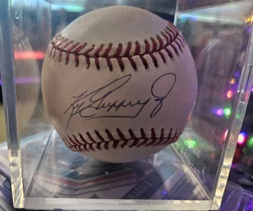 KEN GRIFFEY JR SIGNED AUTOGRAPHED AMERICAN LEAGUE BASEBALL MARINERS I LOST COA