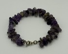 Amethyst Chip Stone Bracelet – Purple Gemstone Nugget Bead Lobster Clasp