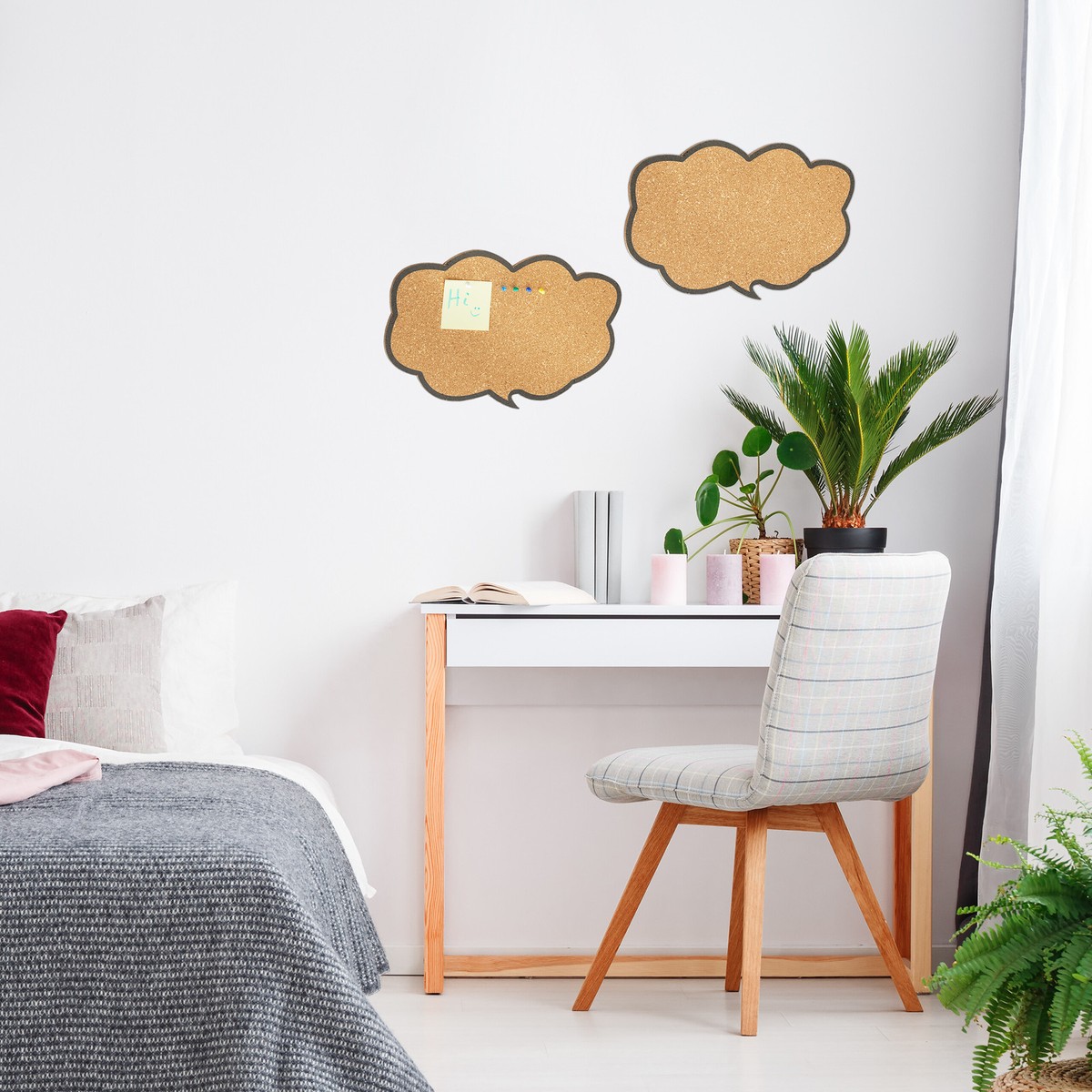 Kork-Pinnwand Für Zuhause, Büro Oder Klassenzimmer – Weiß, Zum Anheften Von Notizen, Fotos & Erinnerungen