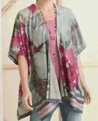 NWT Chico’s Evening Primrose Floral Ruana - small/medium | eBay