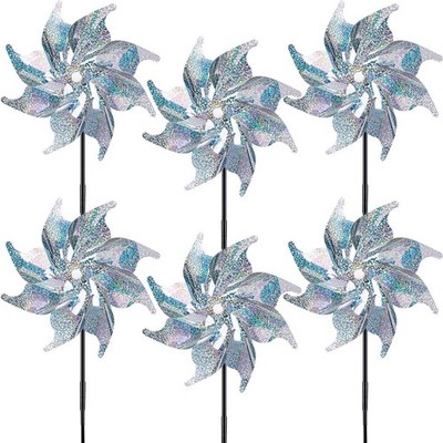 Windraeder 6 Stueck Vogelabwehr Taubenabwehr Balkon Windspiel Garten reflektor