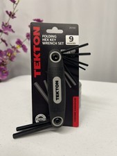 Hex Key Wrench Set Tekton Folding 9 Pc SAE Inch Allen 5/64–1/4 NEW