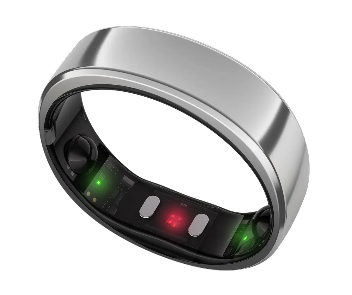 RingConn Smart-Ring Gen 2 Gr. 9 Aktivitäts-Tracker IP68 Silber