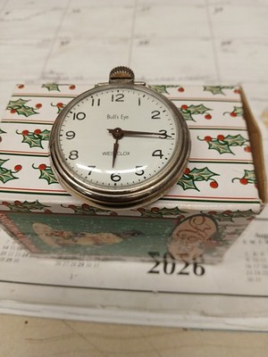 vintage Westclox Bull's Eye pocket watch works/runs