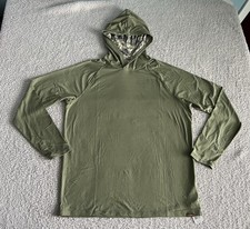 Habit Hooded Shirt Men  s Medium Green Hooded Performance Wicking Stretch Bamboo