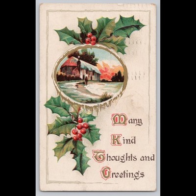Antique Postcard Many Kind Thoughts and Greetings St. Louis MO 1910