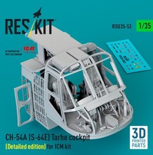 CH-54A S-64E Tarhe cockpit Detailed edition for ICM kit 1/35 Reskit RSU35-0053